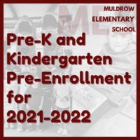 21-22 Pre-Enrollment for Pre-K and Kindergarten 